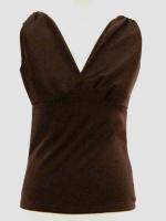 Brown V-Neck front and rear top